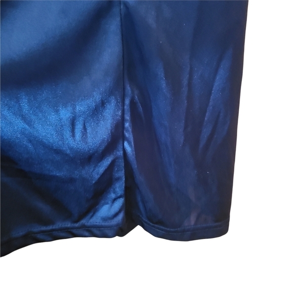 Carroll Reed black satin pull-over sleeveless v-neck  slip nightie sexy lingere - Picture 5 of 10